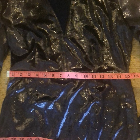 & Other Stories Shimmery Velvet Mini Dress - Picture 6 of 6